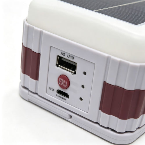 Mudra Solar-Powered Camping Lamp with USB Phone Charger
