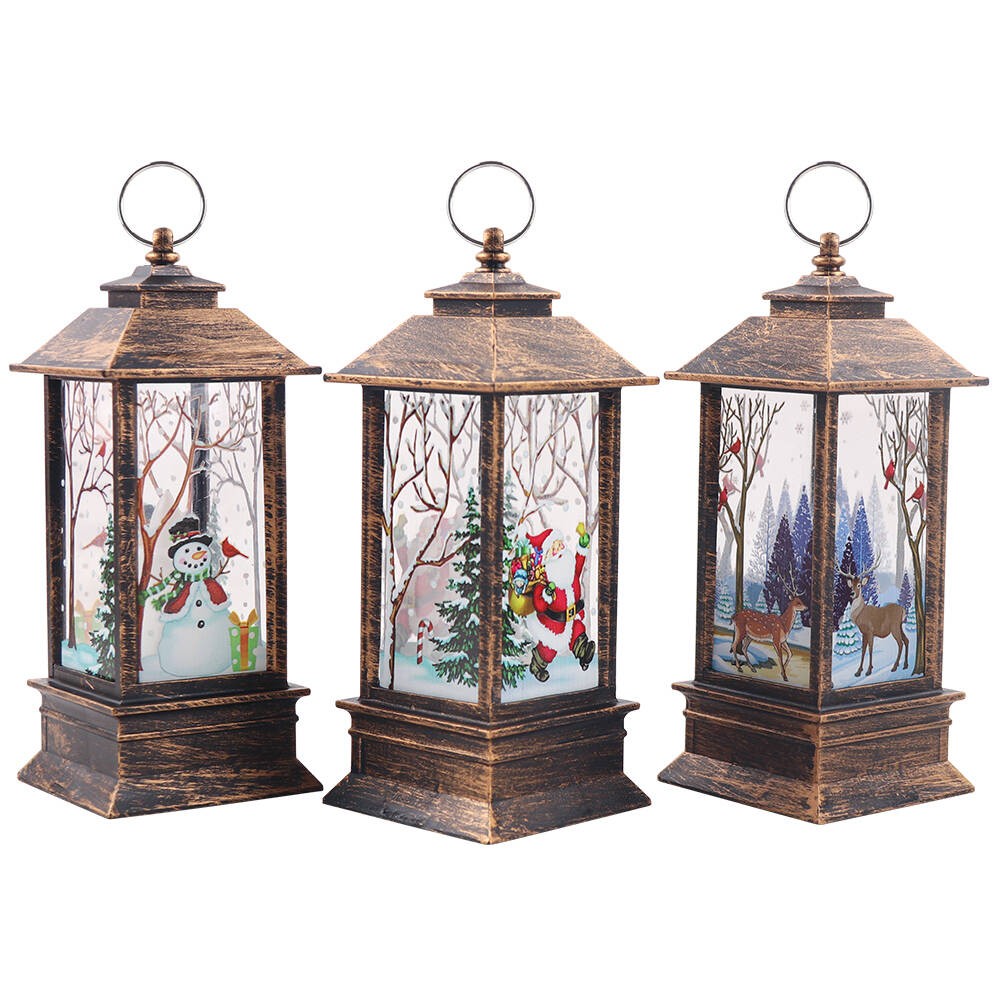 LED Christmas Lanterns (Set of 3)