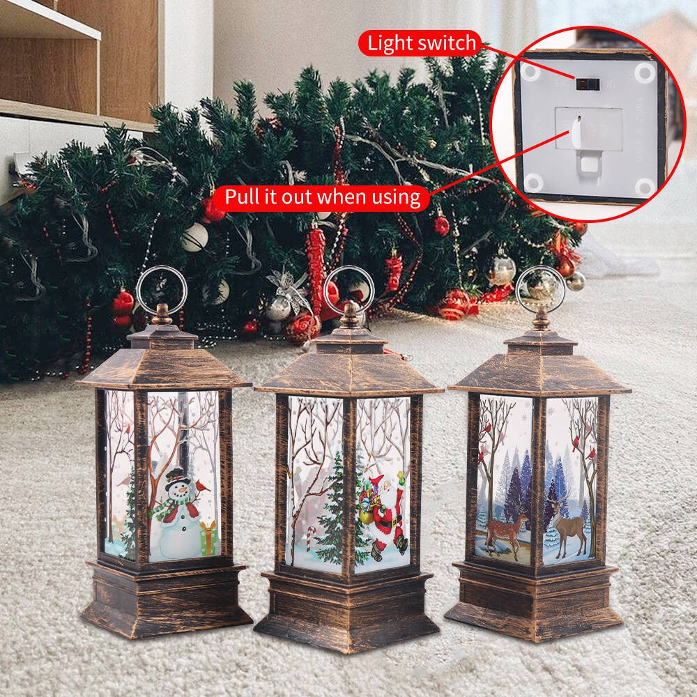 LED Christmas Lanterns (Set of 3)